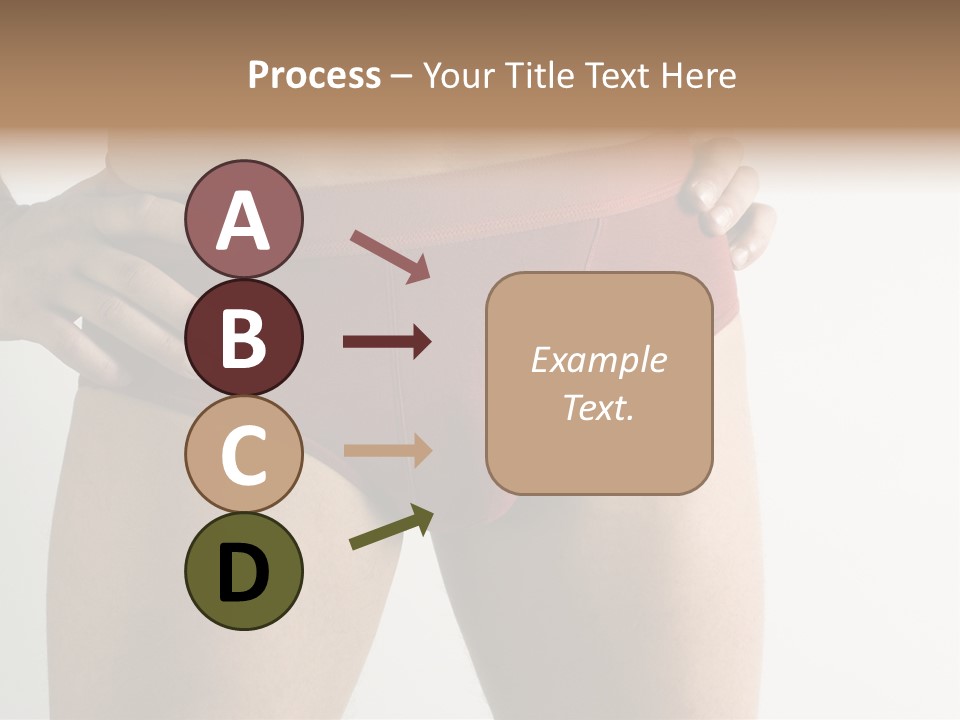 Fragment Of Attractive Male Body With Red Underwear Close-Up On Neutral Background PowerPoint Template