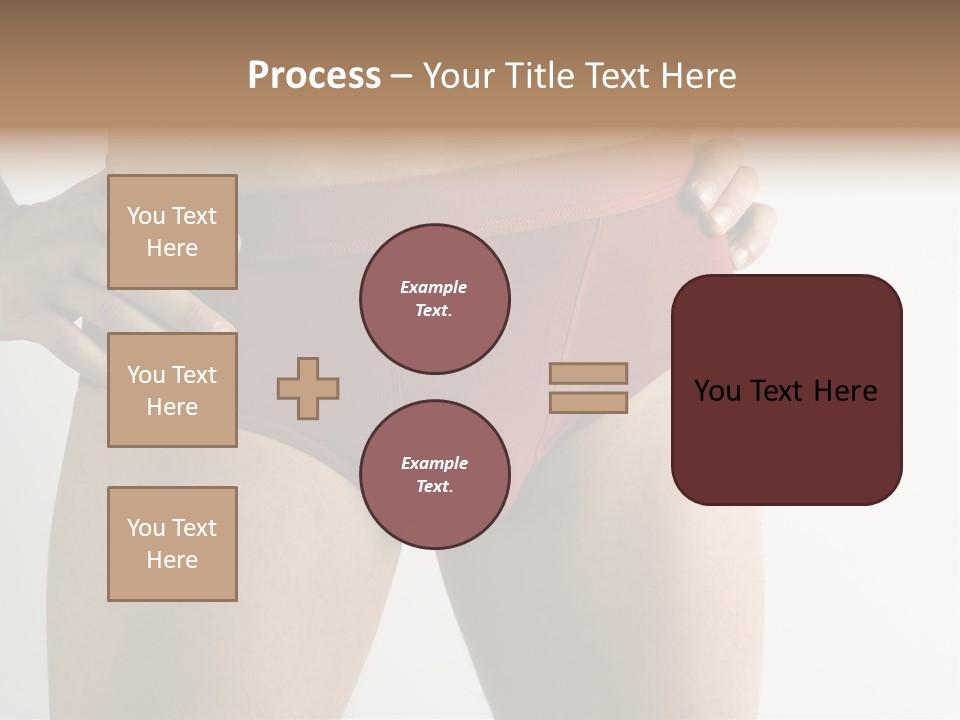 Fragment Of Attractive Male Body With Red Underwear Close-Up On Neutral Background PowerPoint Template