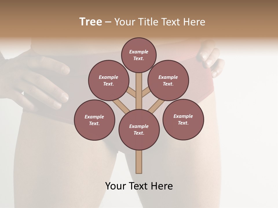 Fragment Of Attractive Male Body With Red Underwear Close-Up On Neutral Background PowerPoint Template