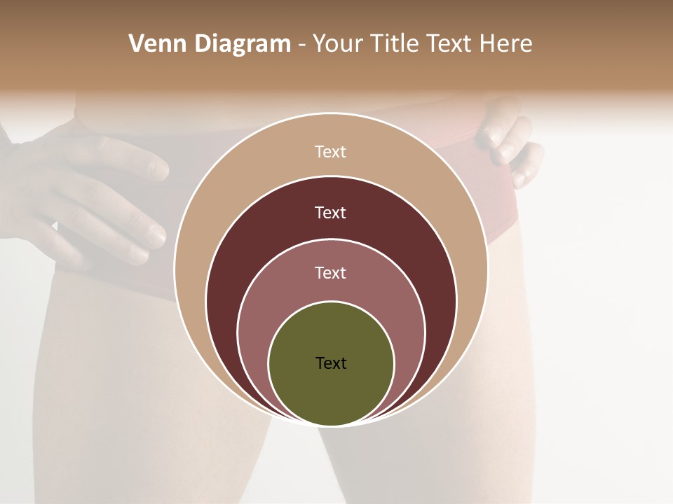 Fragment Of Attractive Male Body With Red Underwear Close-Up On Neutral Background PowerPoint Template