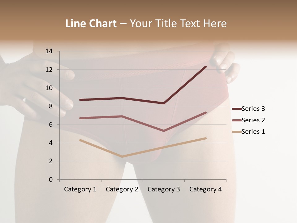 Fragment Of Attractive Male Body With Red Underwear Close-Up On Neutral Background PowerPoint Template