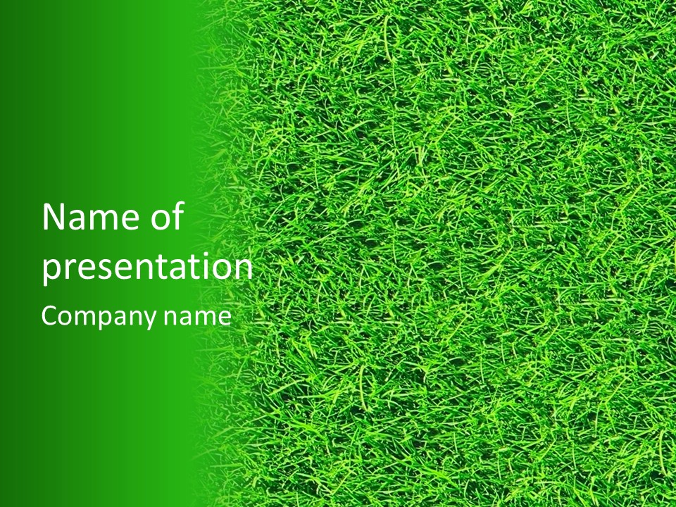 Fresh Grass Seamless Pattern. PowerPoint Template