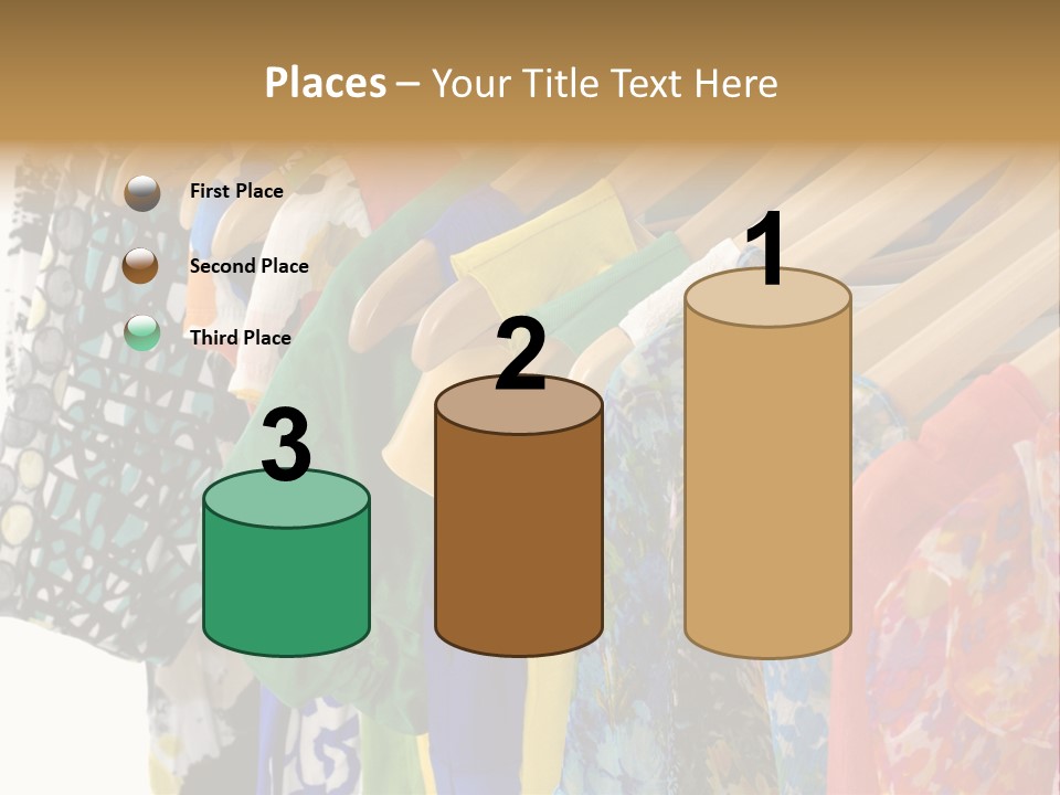 Designer Clothes Hanger In A Row PowerPoint Template