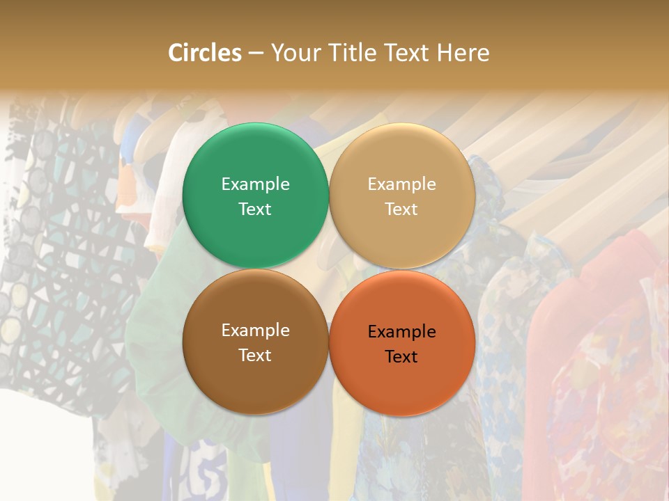 Designer Clothes Hanger In A Row PowerPoint Template