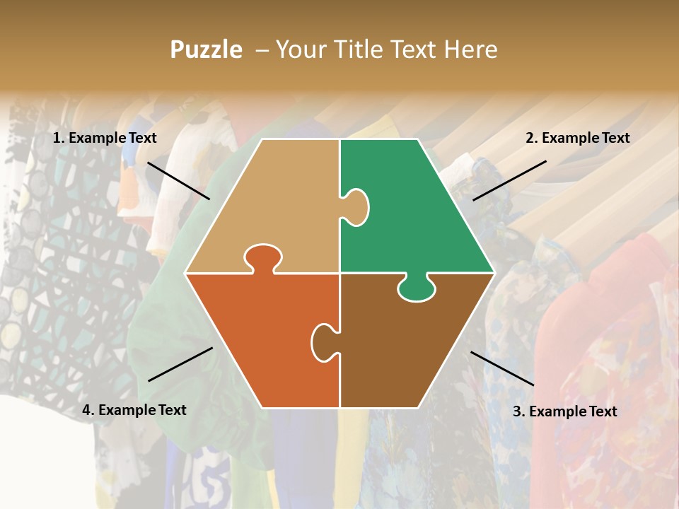 Designer Clothes Hanger In A Row PowerPoint Template