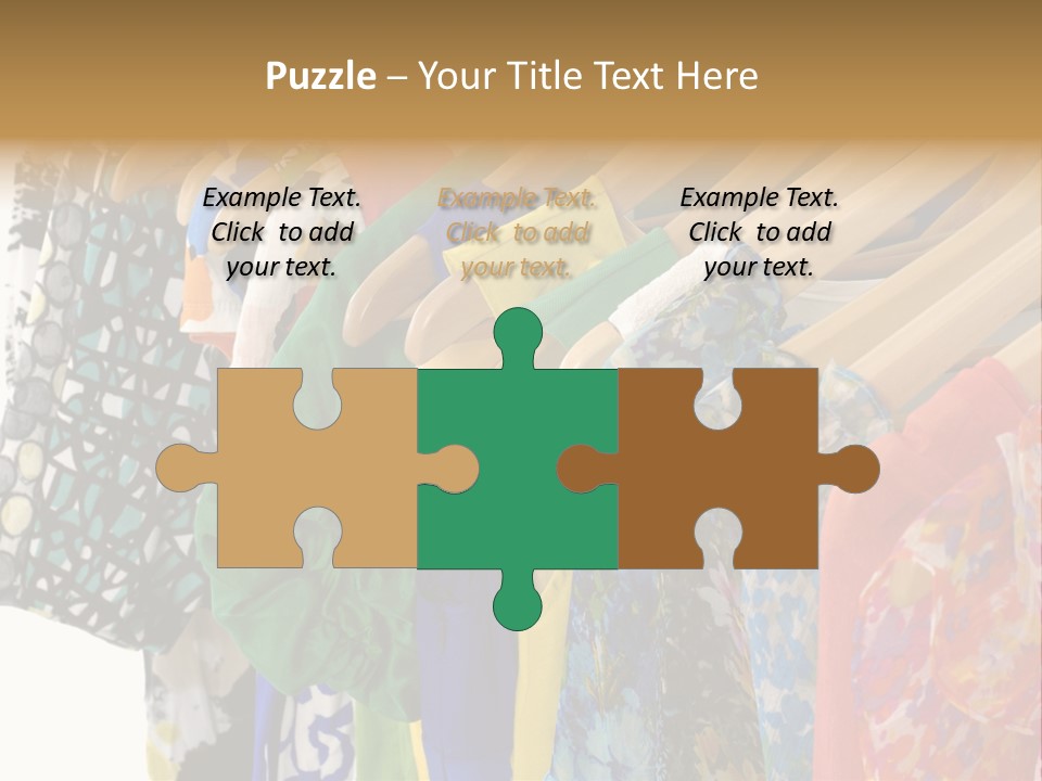 Designer Clothes Hanger In A Row PowerPoint Template