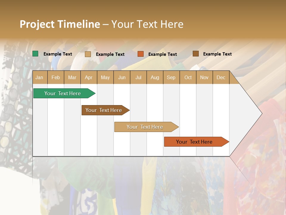 Designer Clothes Hanger In A Row PowerPoint Template
