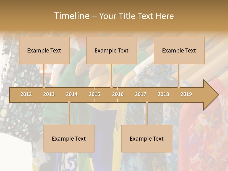 Designer Clothes Hanger In A Row PowerPoint Template