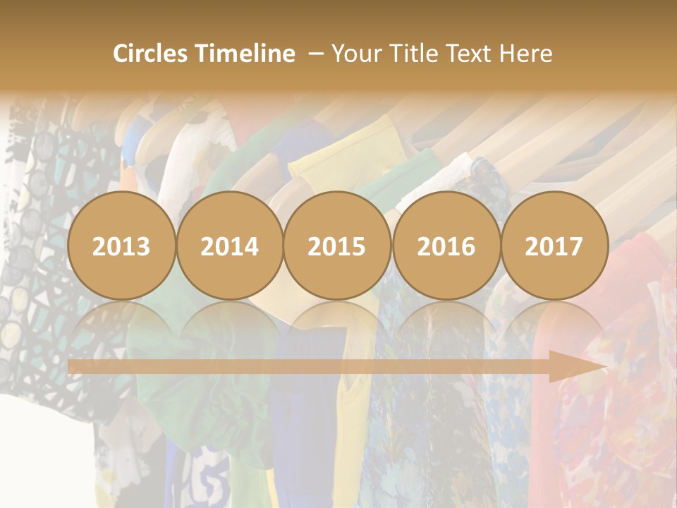 Designer Clothes Hanger In A Row PowerPoint Template