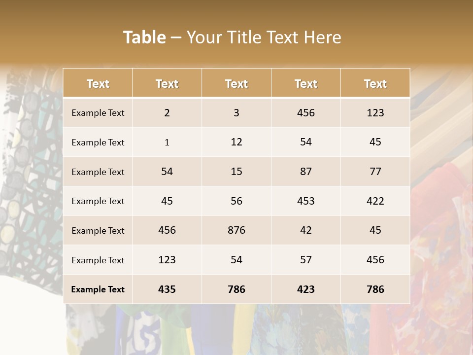 Designer Clothes Hanger In A Row PowerPoint Template