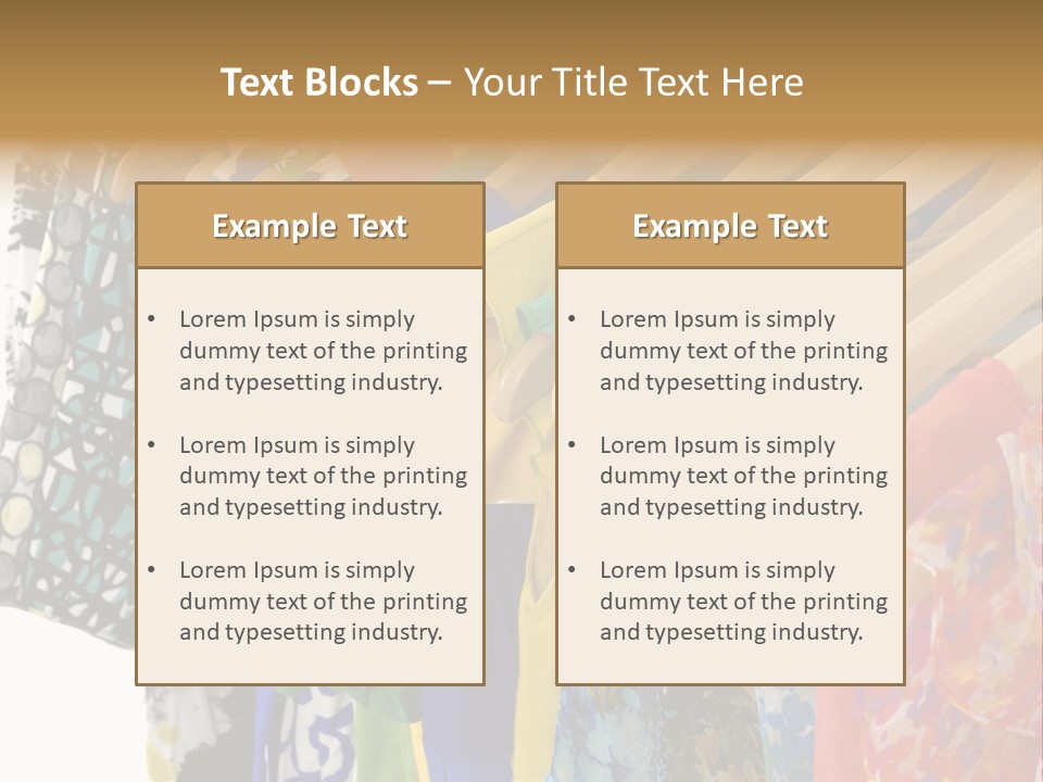 Designer Clothes Hanger In A Row PowerPoint Template