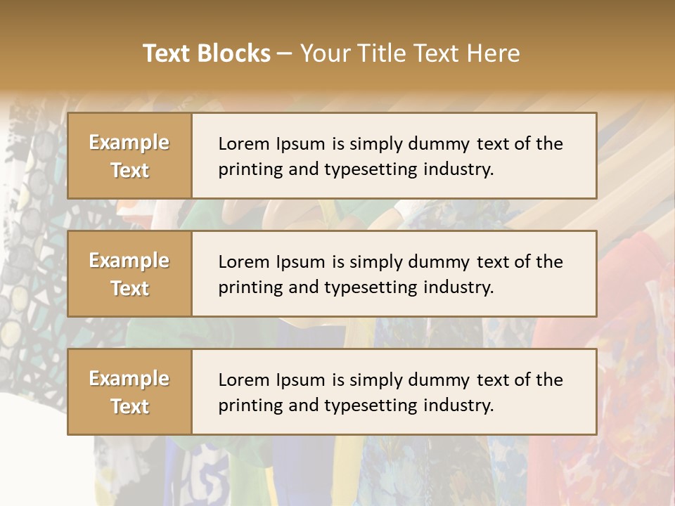 Designer Clothes Hanger In A Row PowerPoint Template
