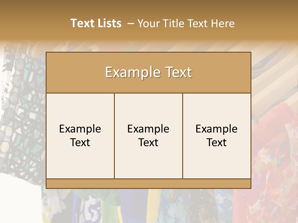 Designer Clothes Hanger In A Row PowerPoint Template