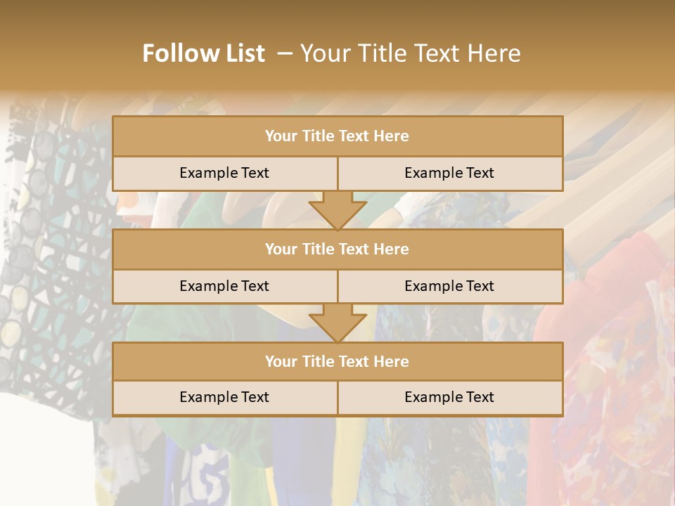 Designer Clothes Hanger In A Row PowerPoint Template