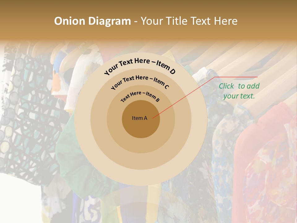 Designer Clothes Hanger In A Row PowerPoint Template