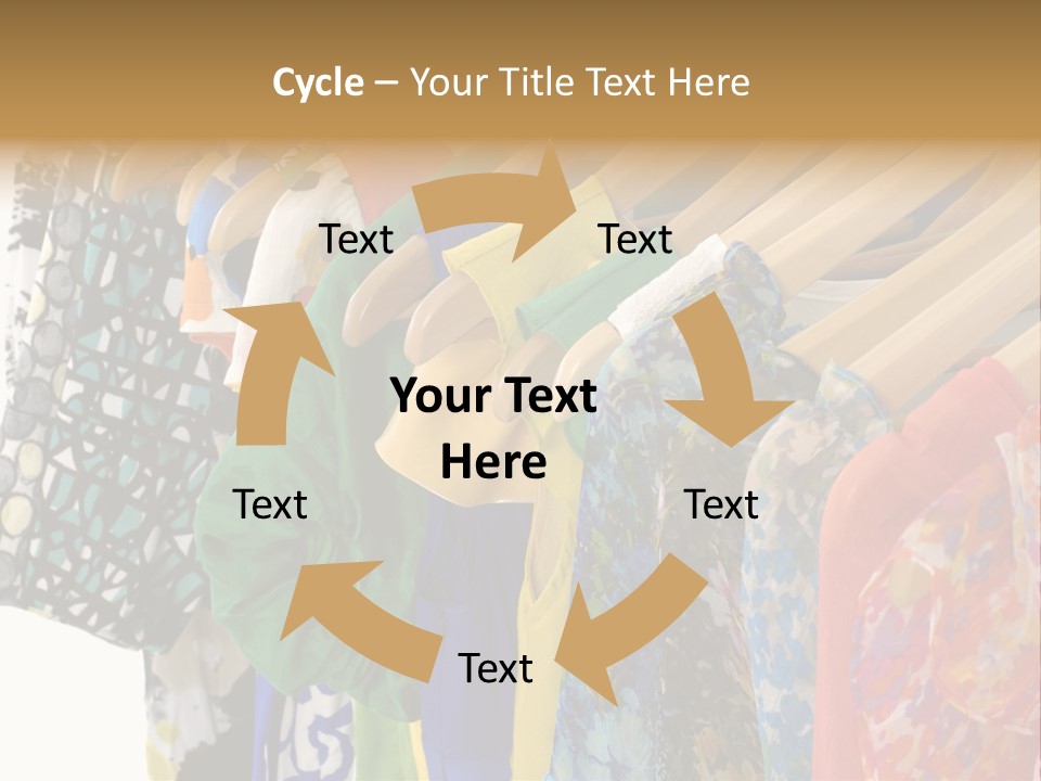 Designer Clothes Hanger In A Row PowerPoint Template