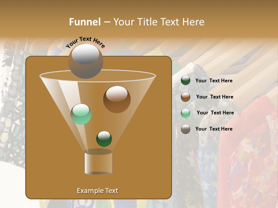 Designer Clothes Hanger In A Row PowerPoint Template