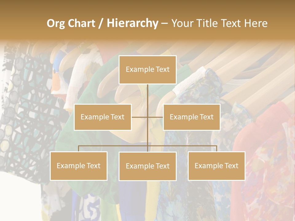 Designer Clothes Hanger In A Row PowerPoint Template