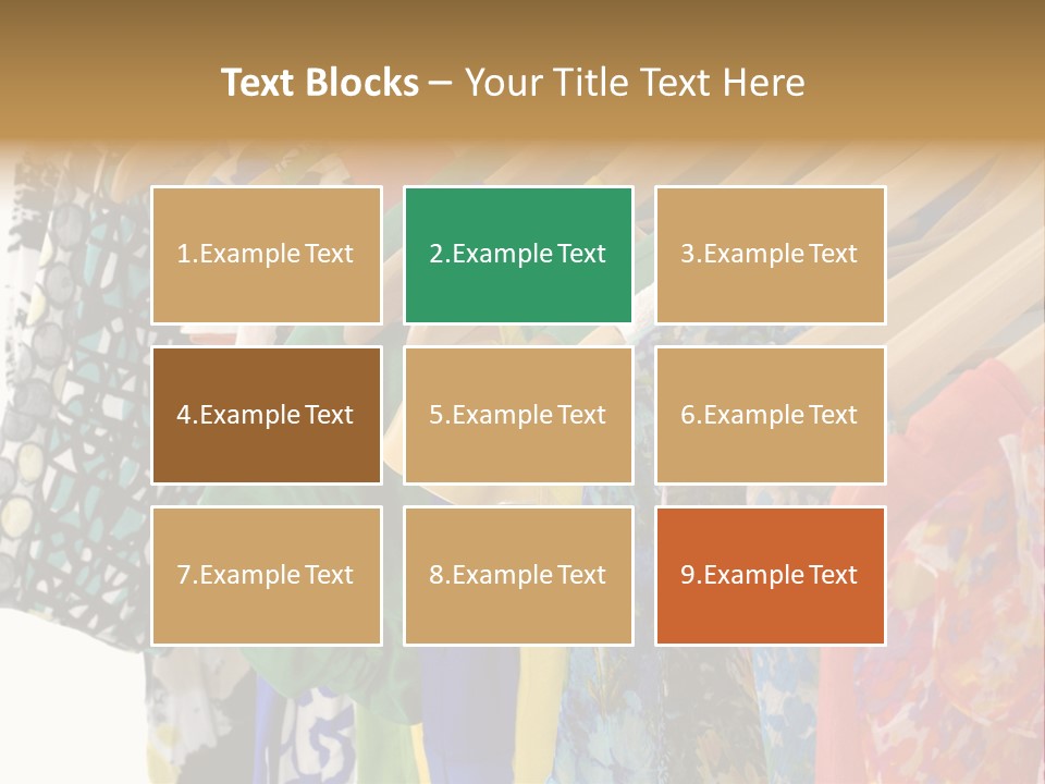 Designer Clothes Hanger In A Row PowerPoint Template