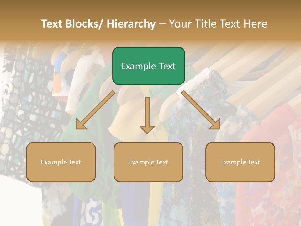 Designer Clothes Hanger In A Row PowerPoint Template