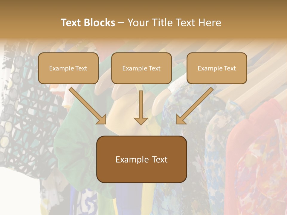 Designer Clothes Hanger In A Row PowerPoint Template