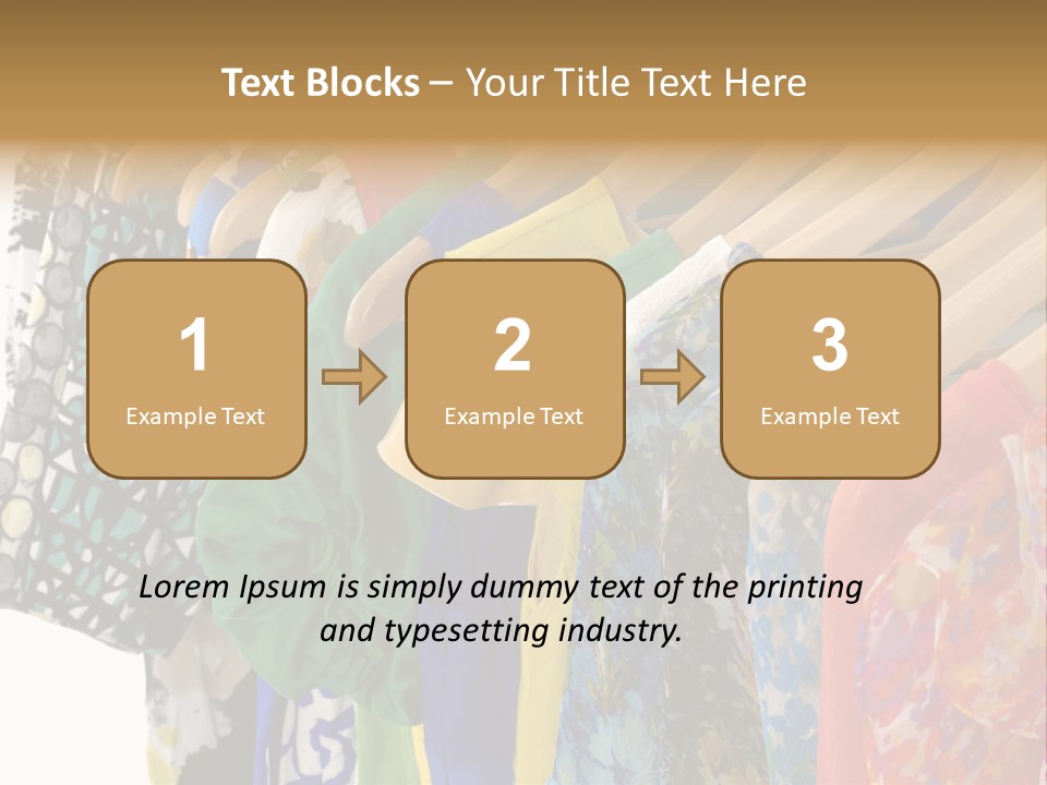 Designer Clothes Hanger In A Row PowerPoint Template