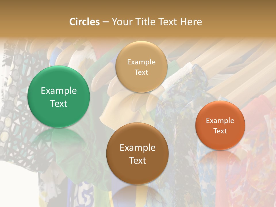 Designer Clothes Hanger In A Row PowerPoint Template