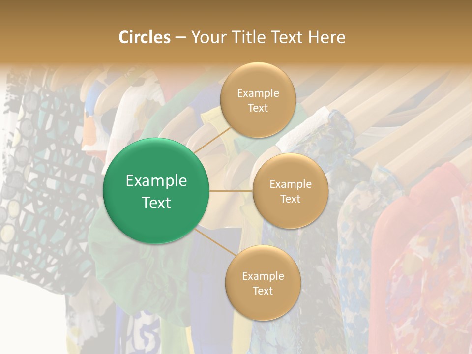 Designer Clothes Hanger In A Row PowerPoint Template