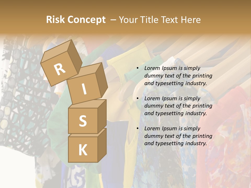 Designer Clothes Hanger In A Row PowerPoint Template