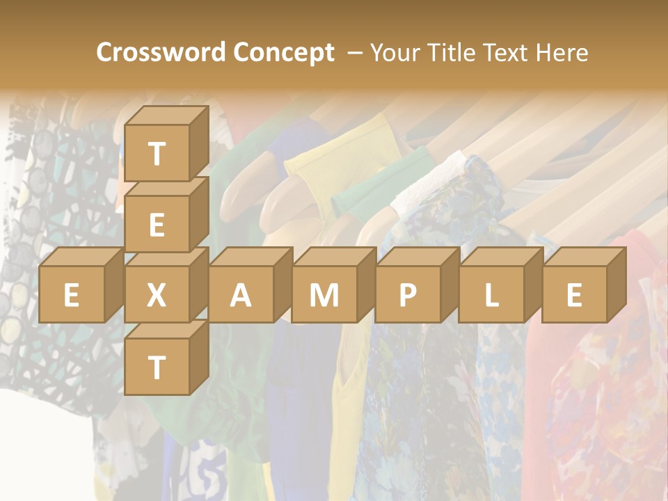 Designer Clothes Hanger In A Row PowerPoint Template