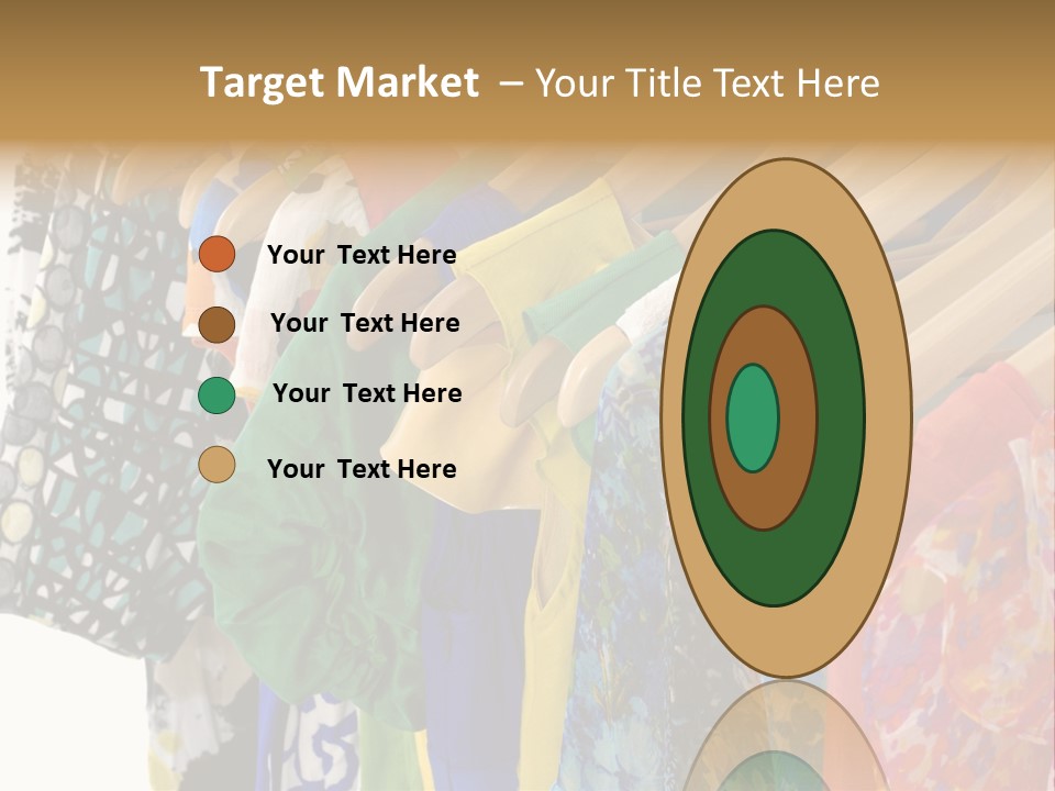 Designer Clothes Hanger In A Row PowerPoint Template