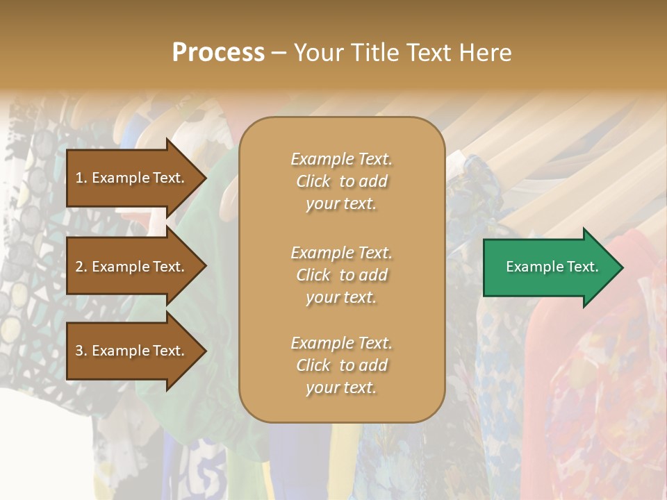 Designer Clothes Hanger In A Row PowerPoint Template