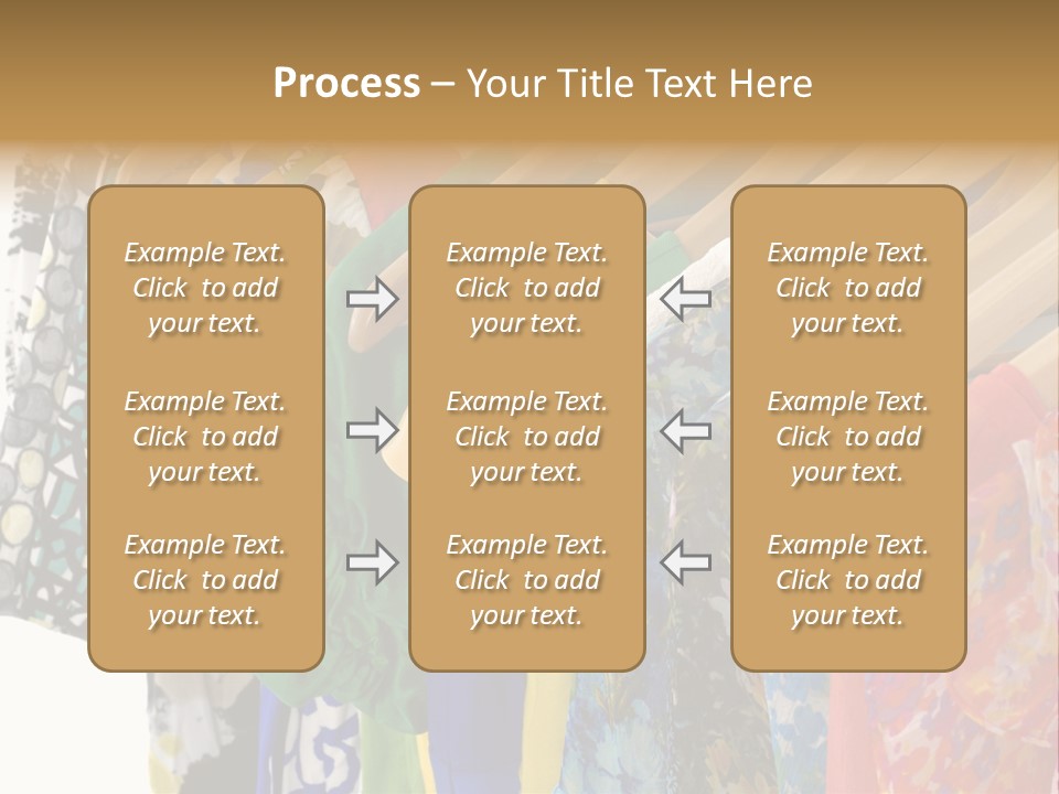 Designer Clothes Hanger In A Row PowerPoint Template