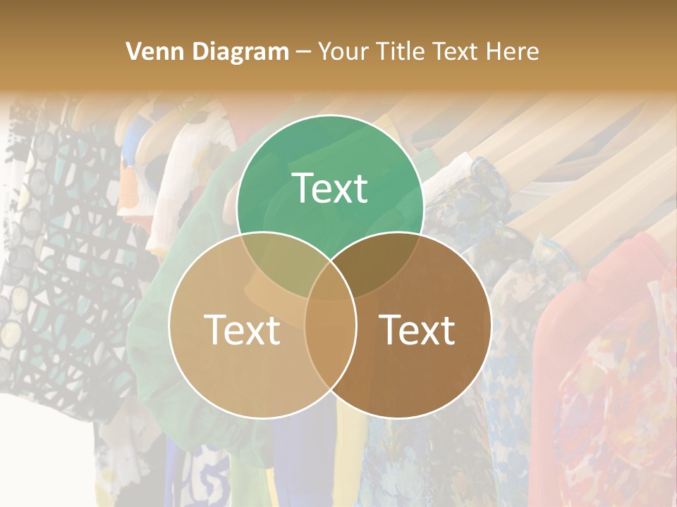 Designer Clothes Hanger In A Row PowerPoint Template