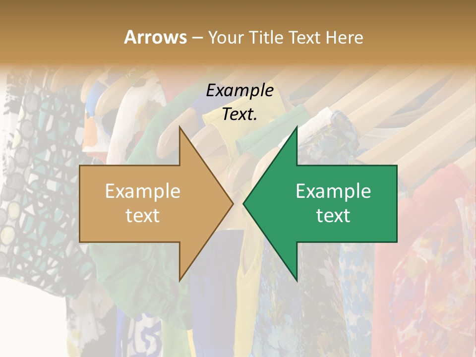 Designer Clothes Hanger In A Row PowerPoint Template