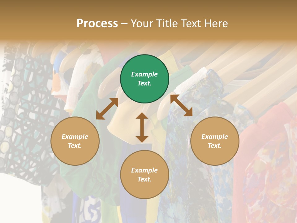 Designer Clothes Hanger In A Row PowerPoint Template