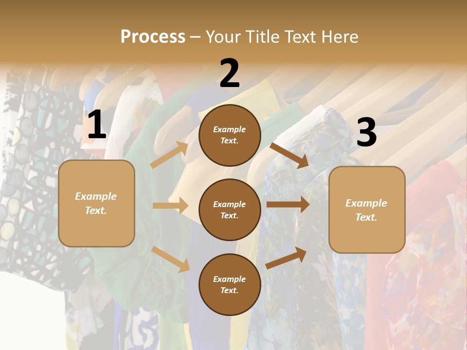 Designer Clothes Hanger In A Row PowerPoint Template