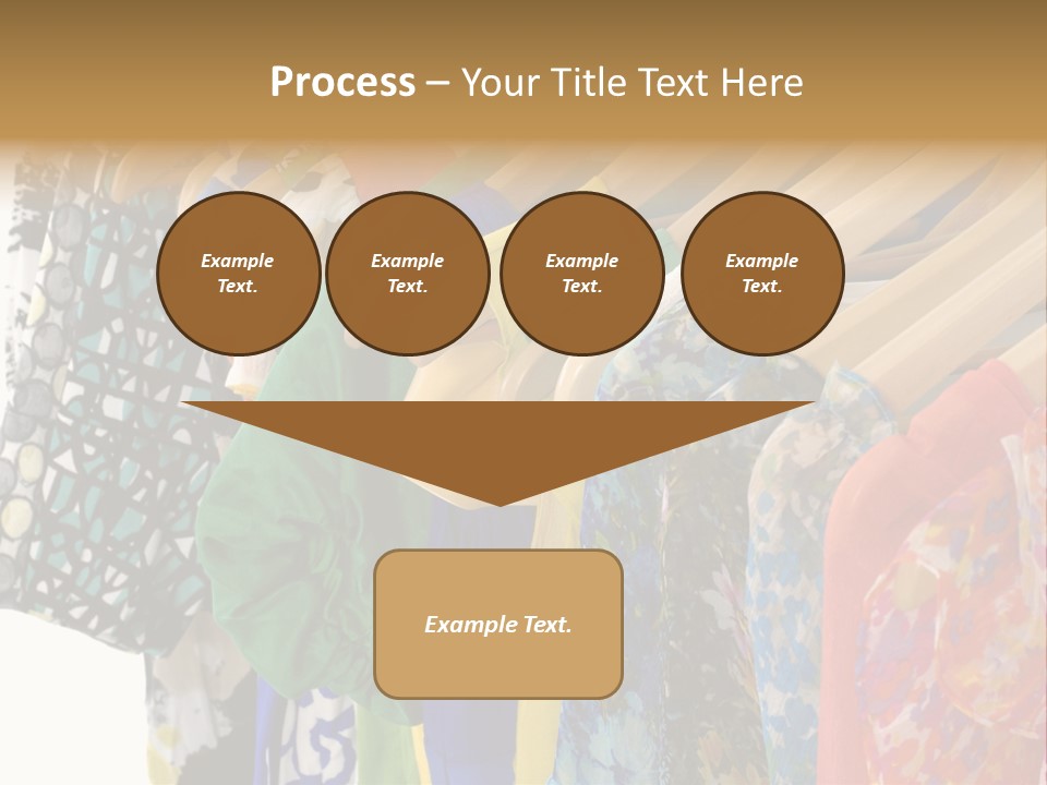 Designer Clothes Hanger In A Row PowerPoint Template