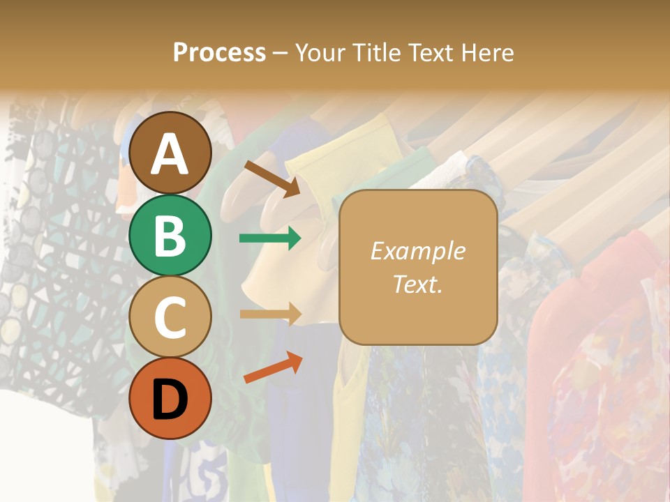 Designer Clothes Hanger In A Row PowerPoint Template