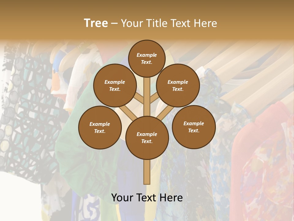 Designer Clothes Hanger In A Row PowerPoint Template