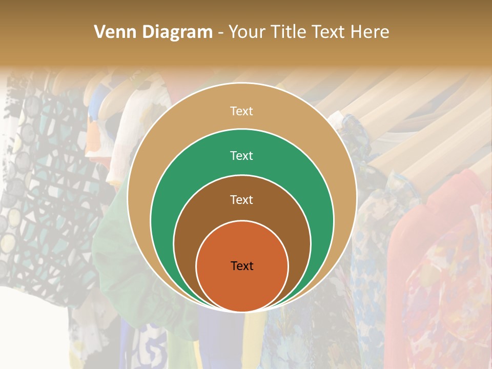 Designer Clothes Hanger In A Row PowerPoint Template