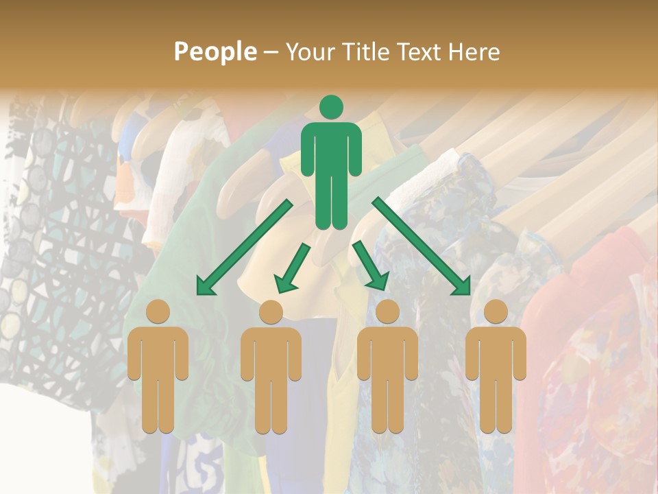 Designer Clothes Hanger In A Row PowerPoint Template