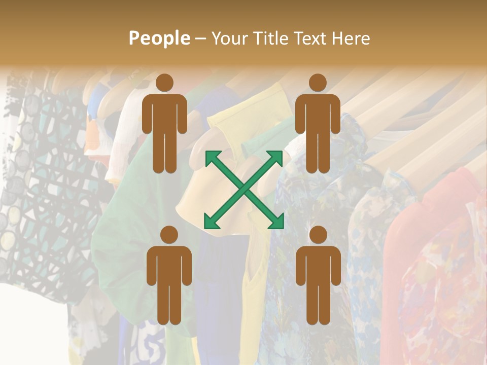 Designer Clothes Hanger In A Row PowerPoint Template