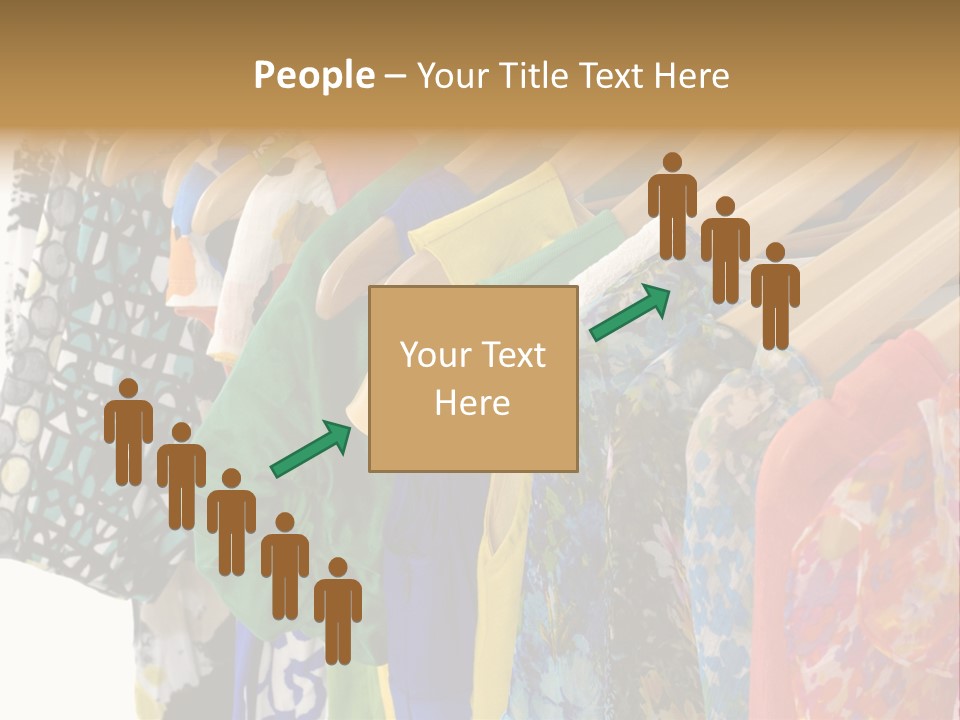 Designer Clothes Hanger In A Row PowerPoint Template