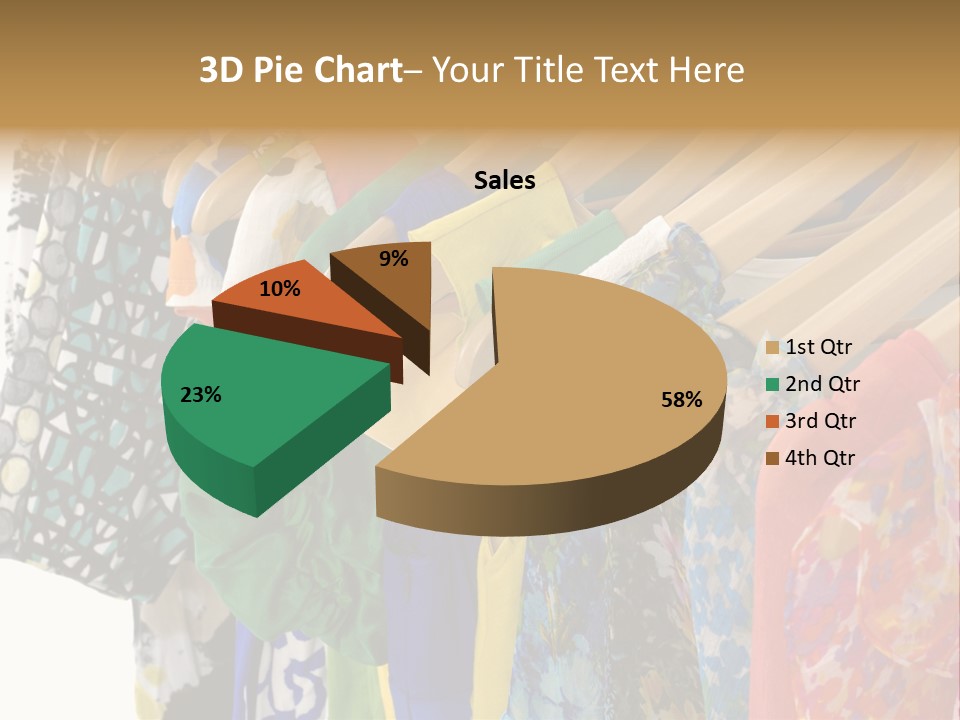 Designer Clothes Hanger In A Row PowerPoint Template