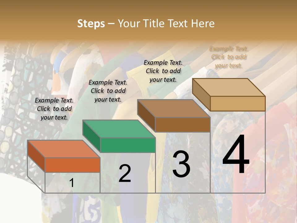 Designer Clothes Hanger In A Row PowerPoint Template