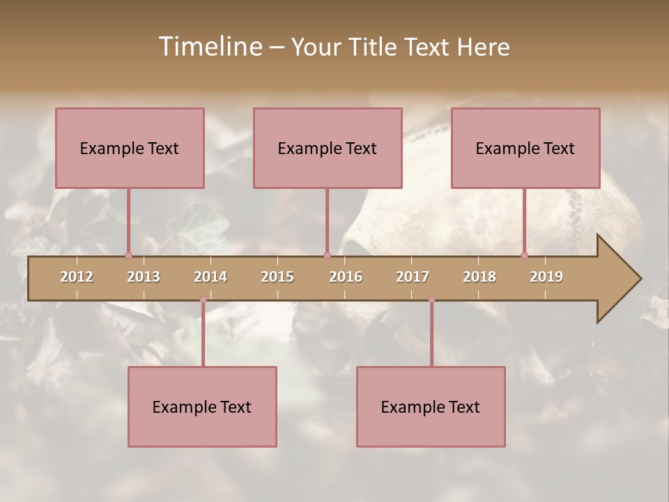 A Skull Laying In The Brush In A Forest. PowerPoint Template