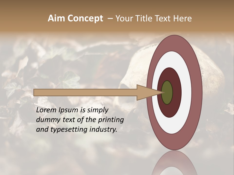 A Skull Laying In The Brush In A Forest. PowerPoint Template