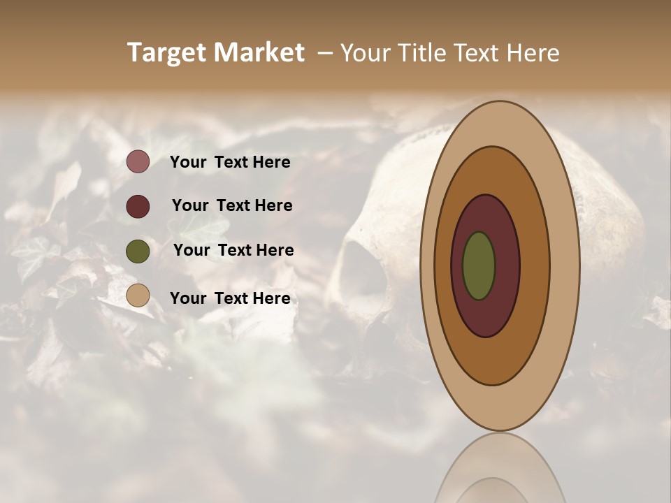 A Skull Laying In The Brush In A Forest. PowerPoint Template