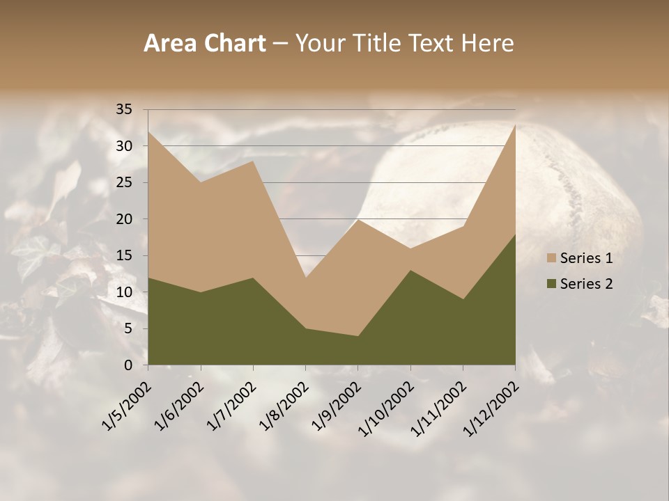 A Skull Laying In The Brush In A Forest. PowerPoint Template